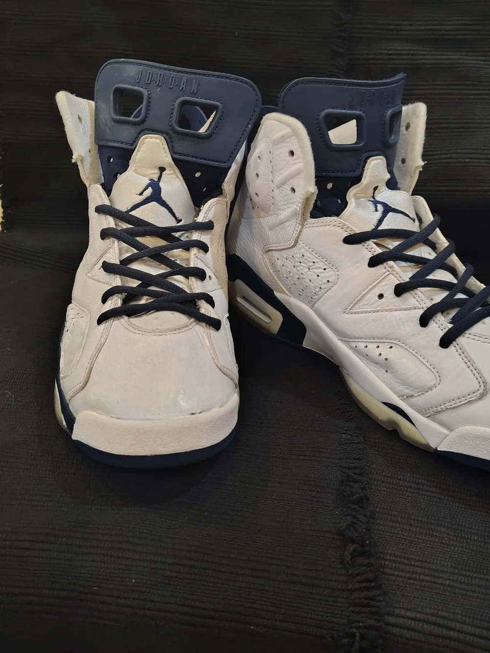 Jordan Retro 6 White Navy Men's Sneakers